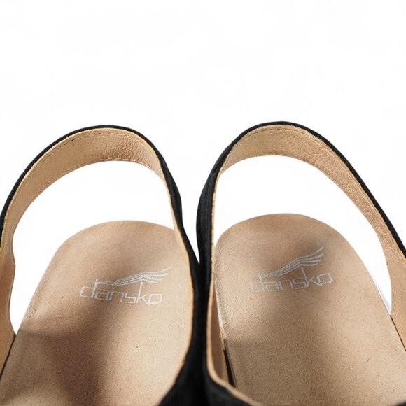 Dansko Black and Tan Women's Sandals - Picture 11 of 13